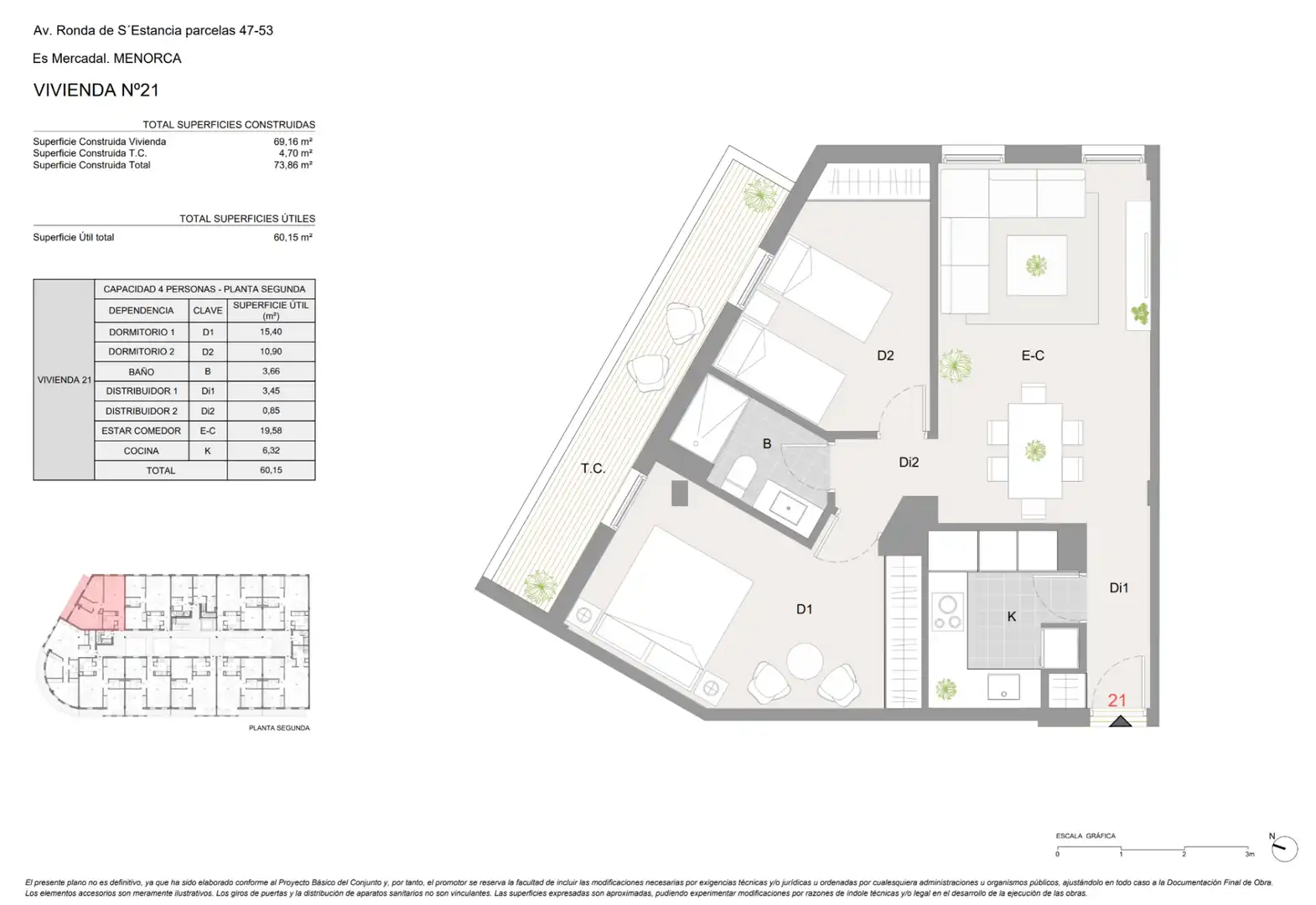 Piso en venta en Es Mercadal con Aire acondicionado, Terraza y Piscina comunitaria