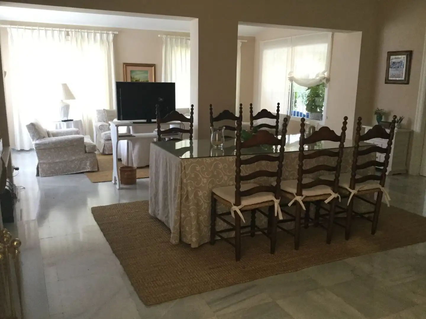 Dining room of Houses for sale in El Puerto de Santa María  with Air Conditioner, Private garden and Storage room
