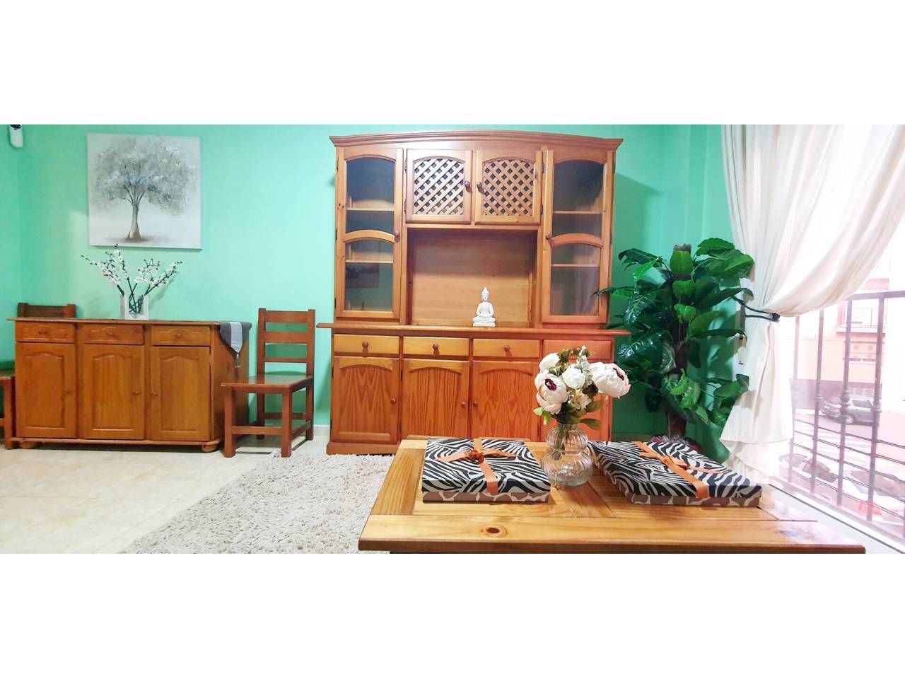 Menjador de Pis en venda en Roquetas de Mar amb Aire condicionat, Calefacció i Moblat