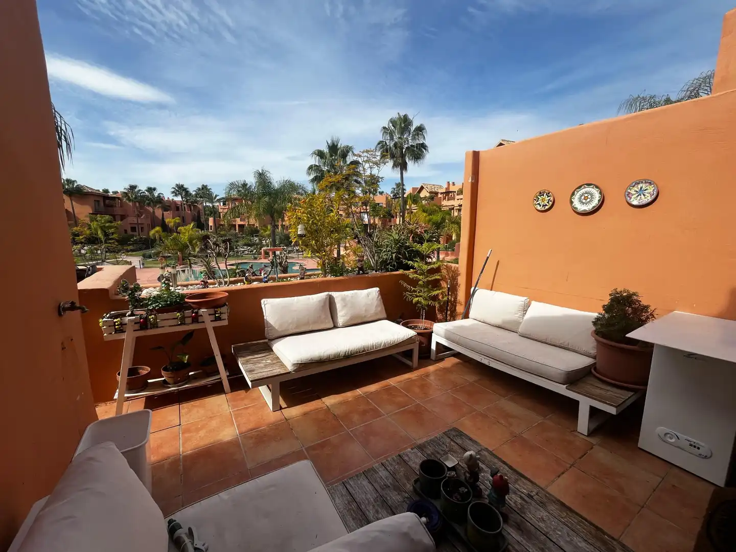 Terraza de Apartamento en venta en Estepona con Aire acondicionado, Terraza y Trastero