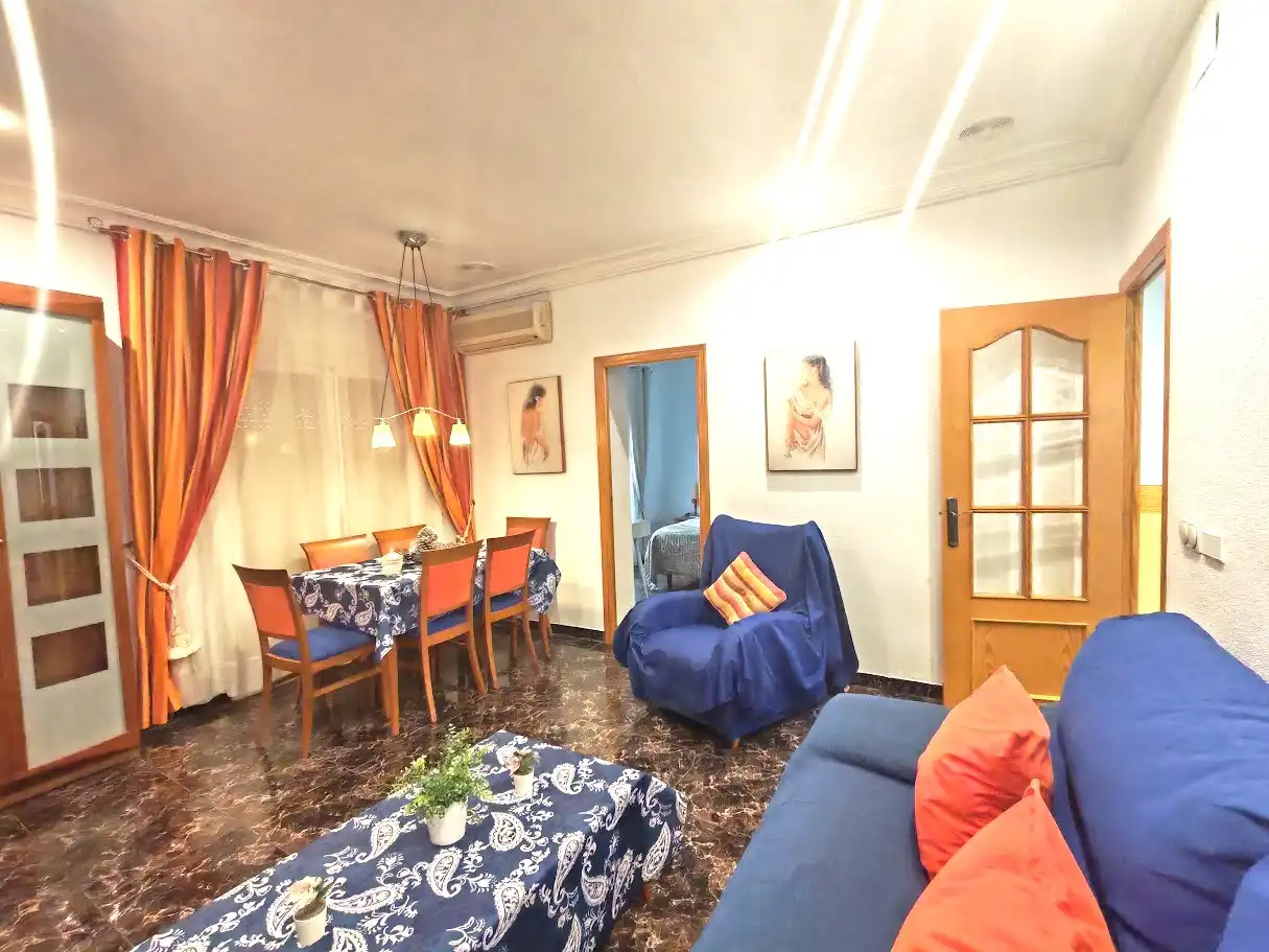 Living room of Flat for rent in Elche / Elx  with Air Conditioner, Terrace and Furnished