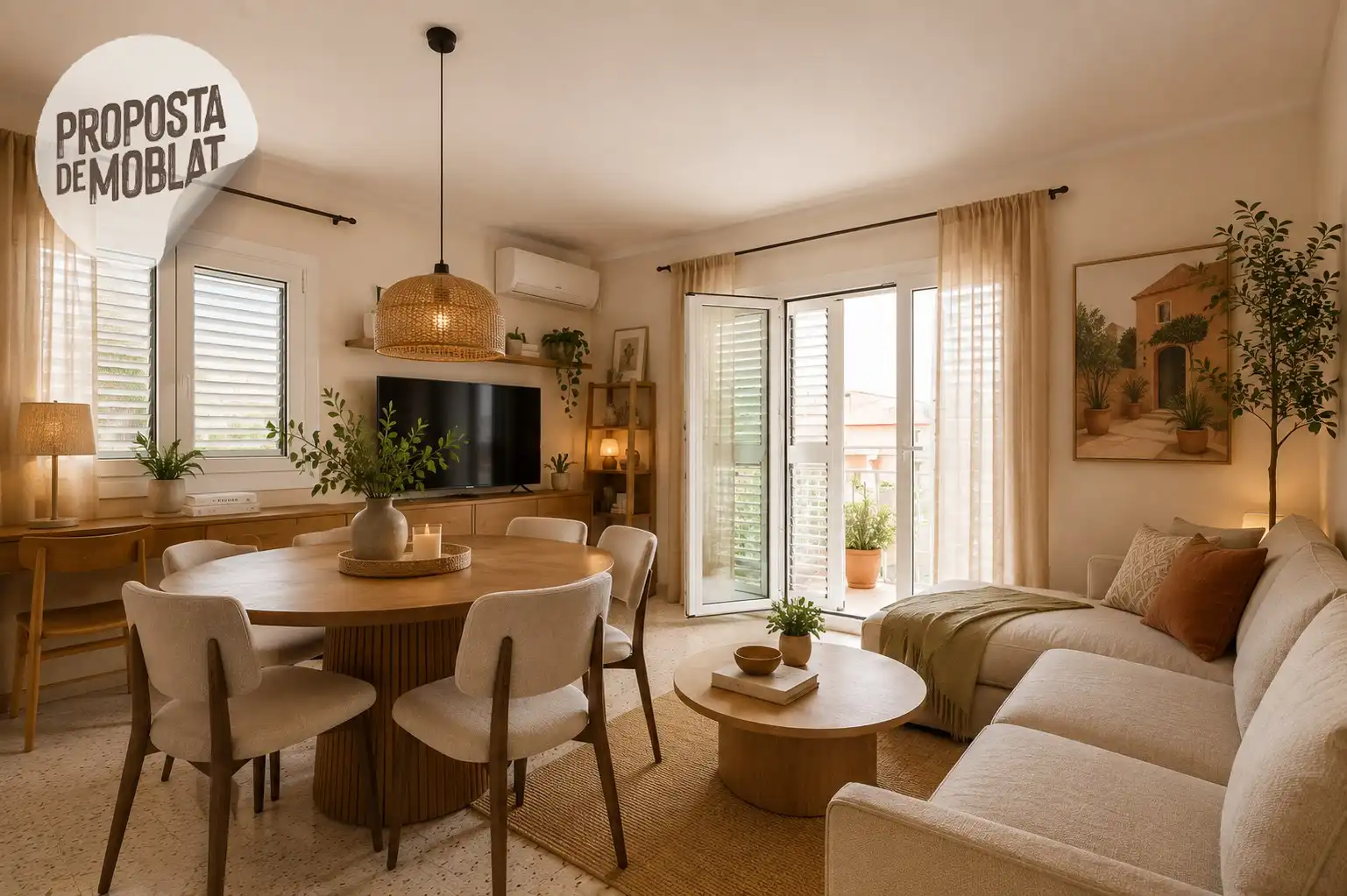 Sala d'estar de Àtic en venda en Sant Cugat del Vallès amb Balcó