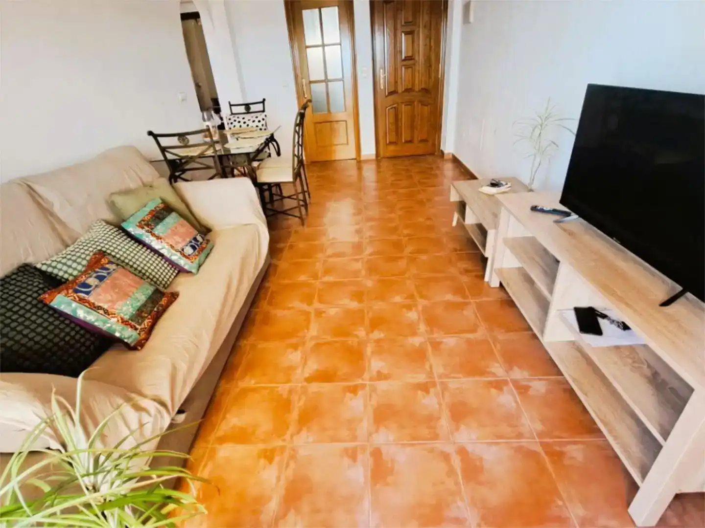 Wohnzimmer von Wohnung zur Miete in Mojácar mit Klimaanlage und Schwimmbad