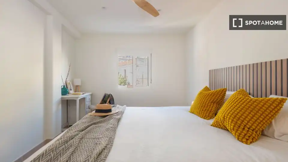 Dormitori de Apartament per a compartir en Málaga amb Aire condicionat, Calefacció i Terrassa