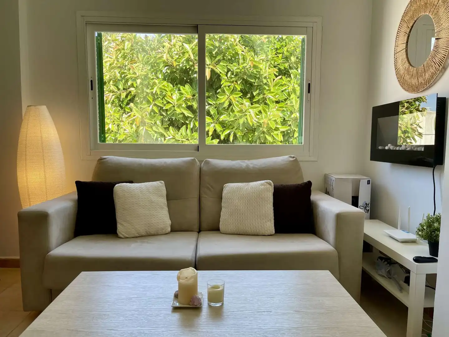 Living room of Flat for sale in Son Servera  with Air Conditioner, Furnished and Balcony