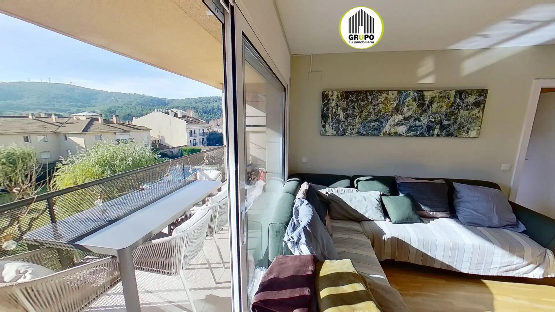 Balcony of Flat for rent in Begues  with Heating, Private garden and Parquet flooring