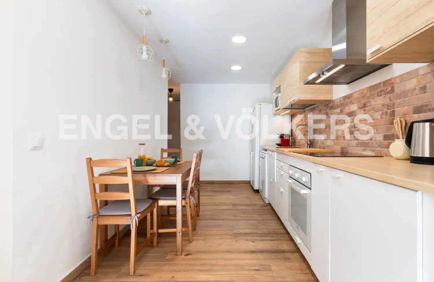 Küche von Wohnung zur Miete in Barcelona mit Klimaanlage, Heizung und Parkett