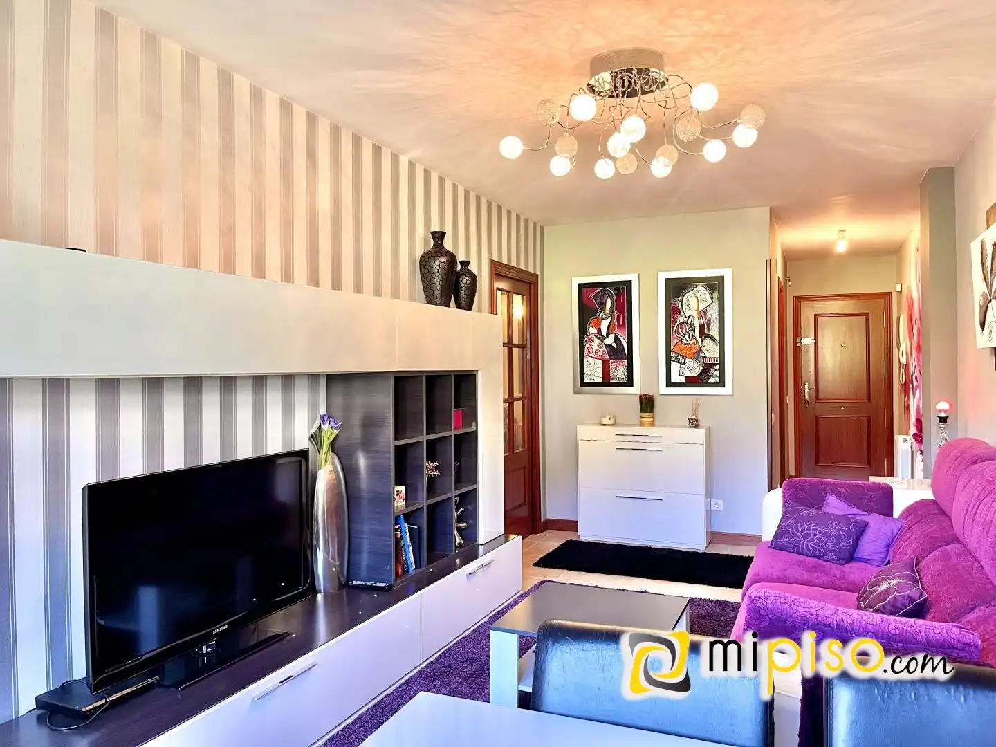 Living room of Flat for sale in Limpias  with Heating, Terrace and Furnished