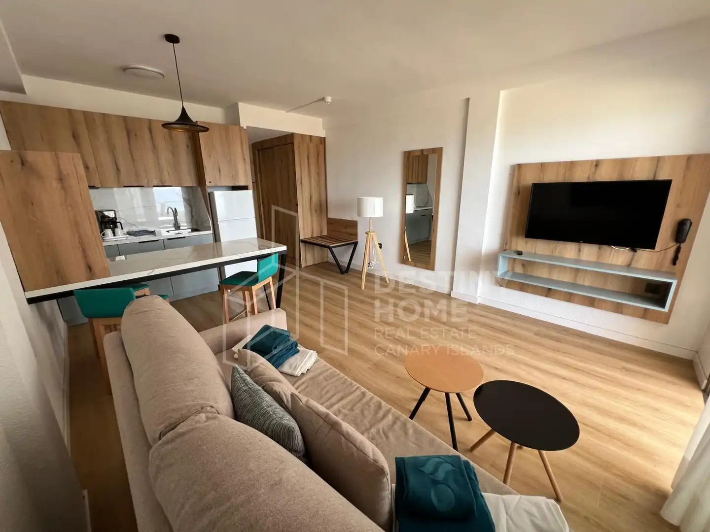 Sala de estar de Apartamento en venta en Pájara con Aire acondicionado, Terraza y Amueblado