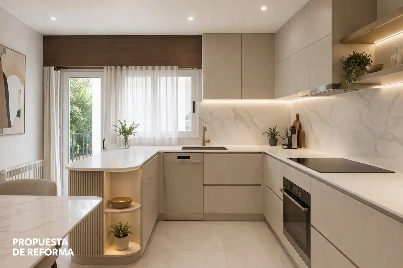 Cocina de Casa o chalet en venta en Oleiros con Jardín privado