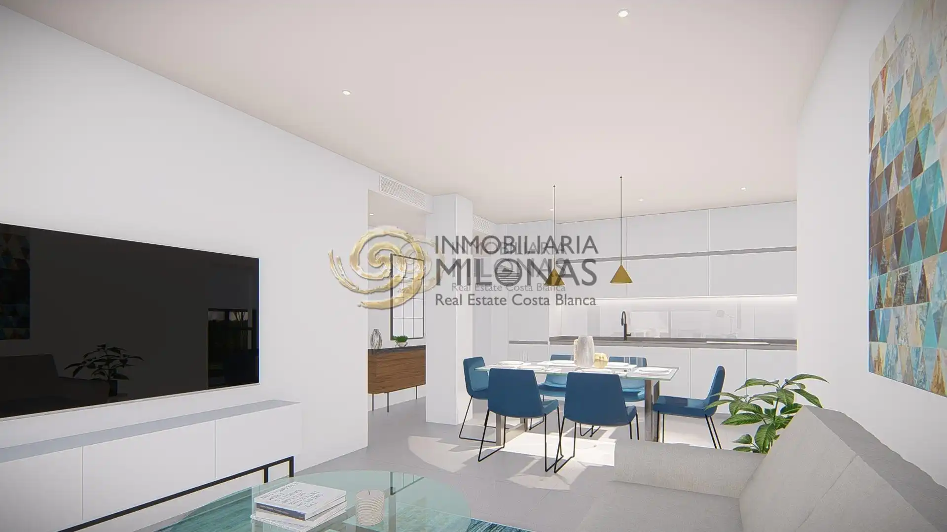 Sala de estar de Apartamento en venta en Villajoyosa / La Vila Joiosa con Calefacción, Jardín privado y Terraza