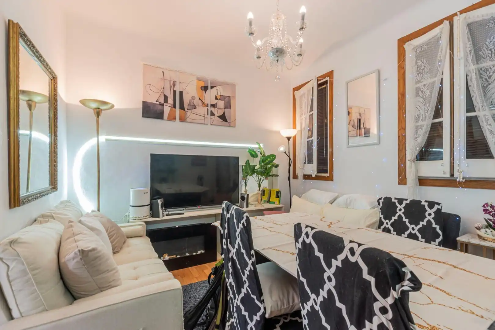 Sala de estar de Piso en venta en Barcelona con Aire acondicionado, Calefacción y Parquet