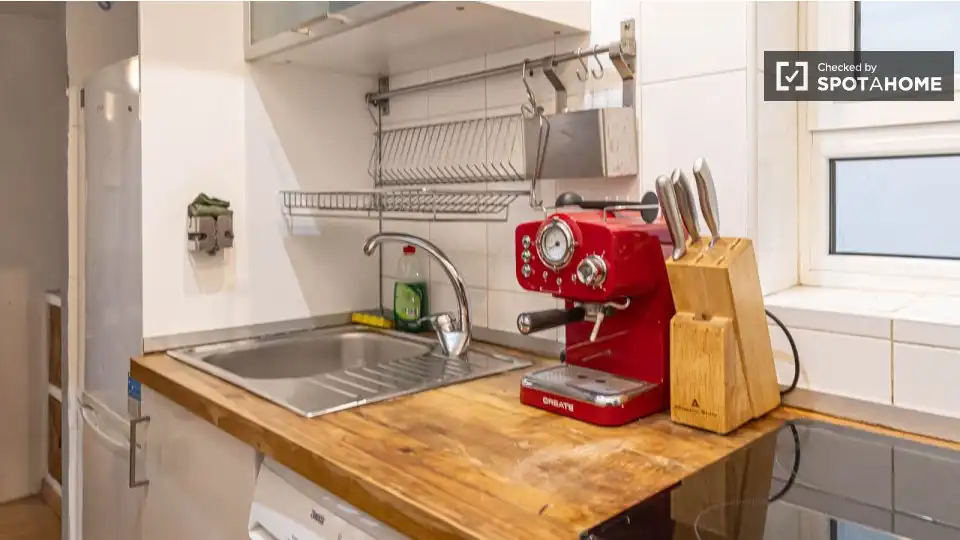 Kitchen of Flat for rent in Madrid  with Air Conditioner, Heating and Furnished