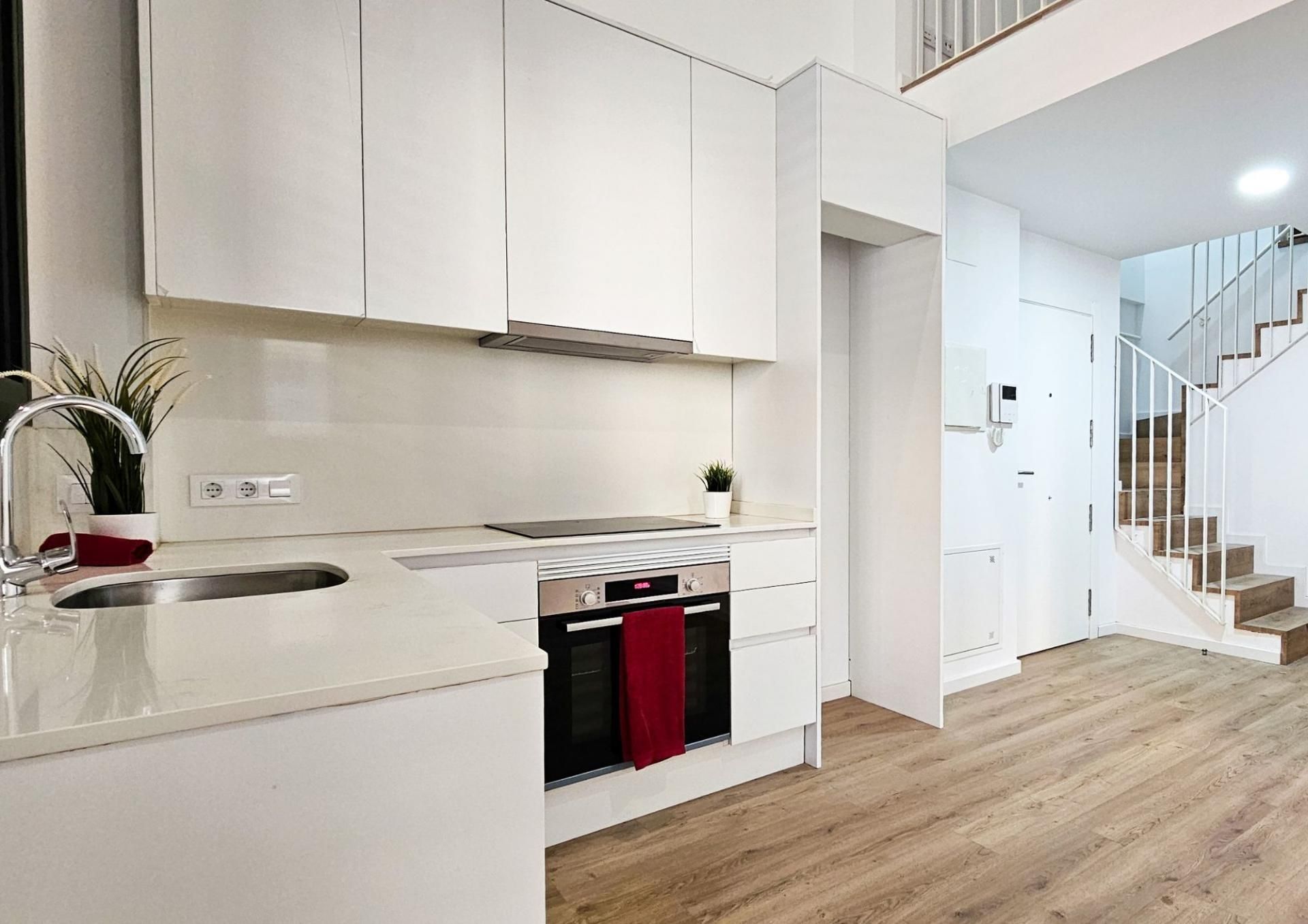 Kitchen of Duplex for sale in  Barcelona Capital  with Air Conditioner and Parquet flooring