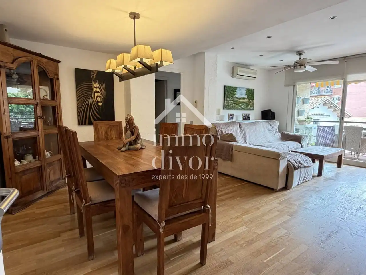 Sala de estar de Piso en venta en Sant Andreu de Llavaneres con Calefacción, Parquet y Balcón