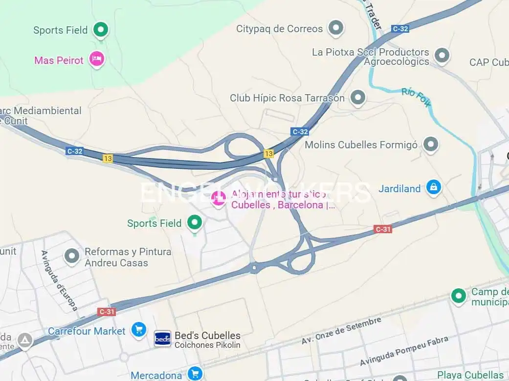 Exterior view of Industrial land for sale in Cubelles