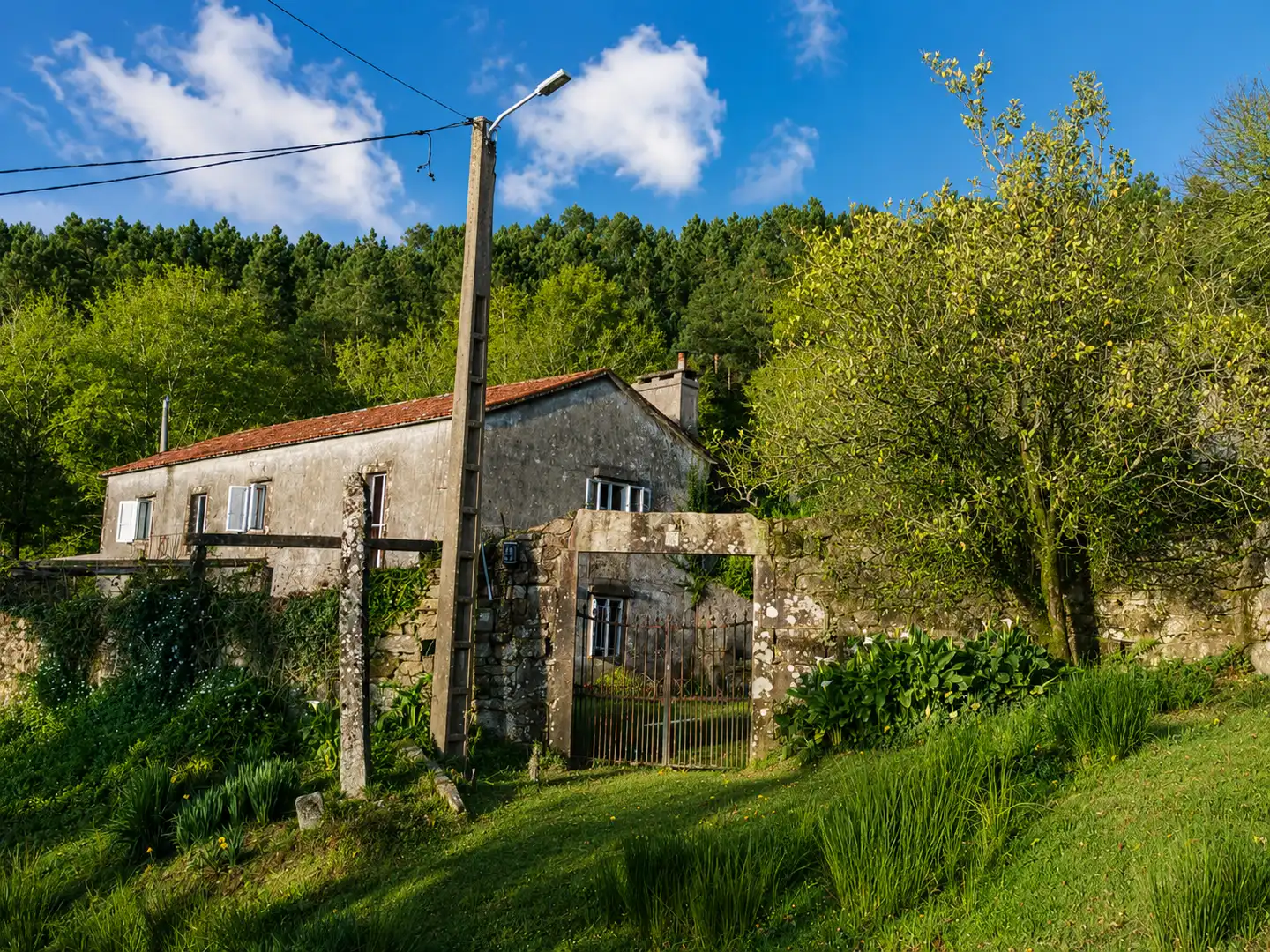 Vista exterior de Finca rústica en venda en Moraña amb Jardí privat, Terrassa i Balcó