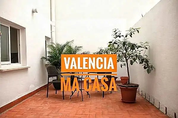 Jardí de Pis per a compartir en Valencia amb Moblat