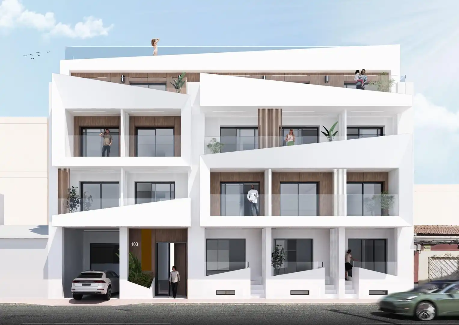 Vista exterior de Casa adosada en venda en Torrevieja amb Piscina comunitària