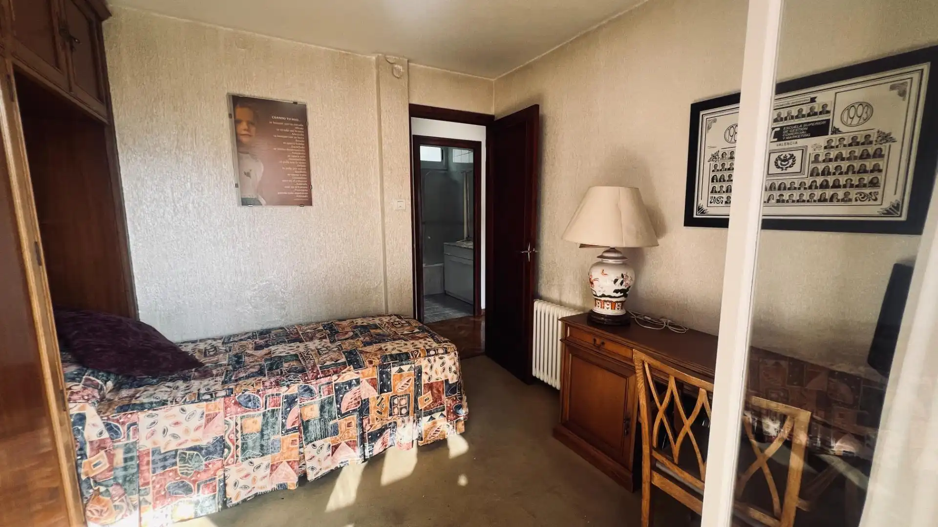 Schlafzimmer von Wohnung zum Verkauf in Castellón de la Plana / Castelló de la Plana mit Parkett und Balkon