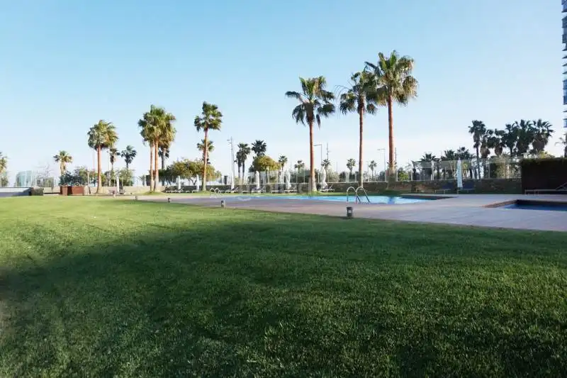 Swimming pool of Flat for rent in Barcelona  with Air Conditioner, Heating and Parquet flooring