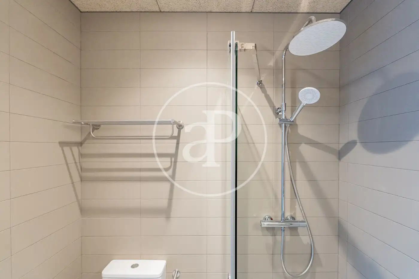 Bathroom of Flat for rent in Madrid  with Air Conditioner, Heating and Private garden