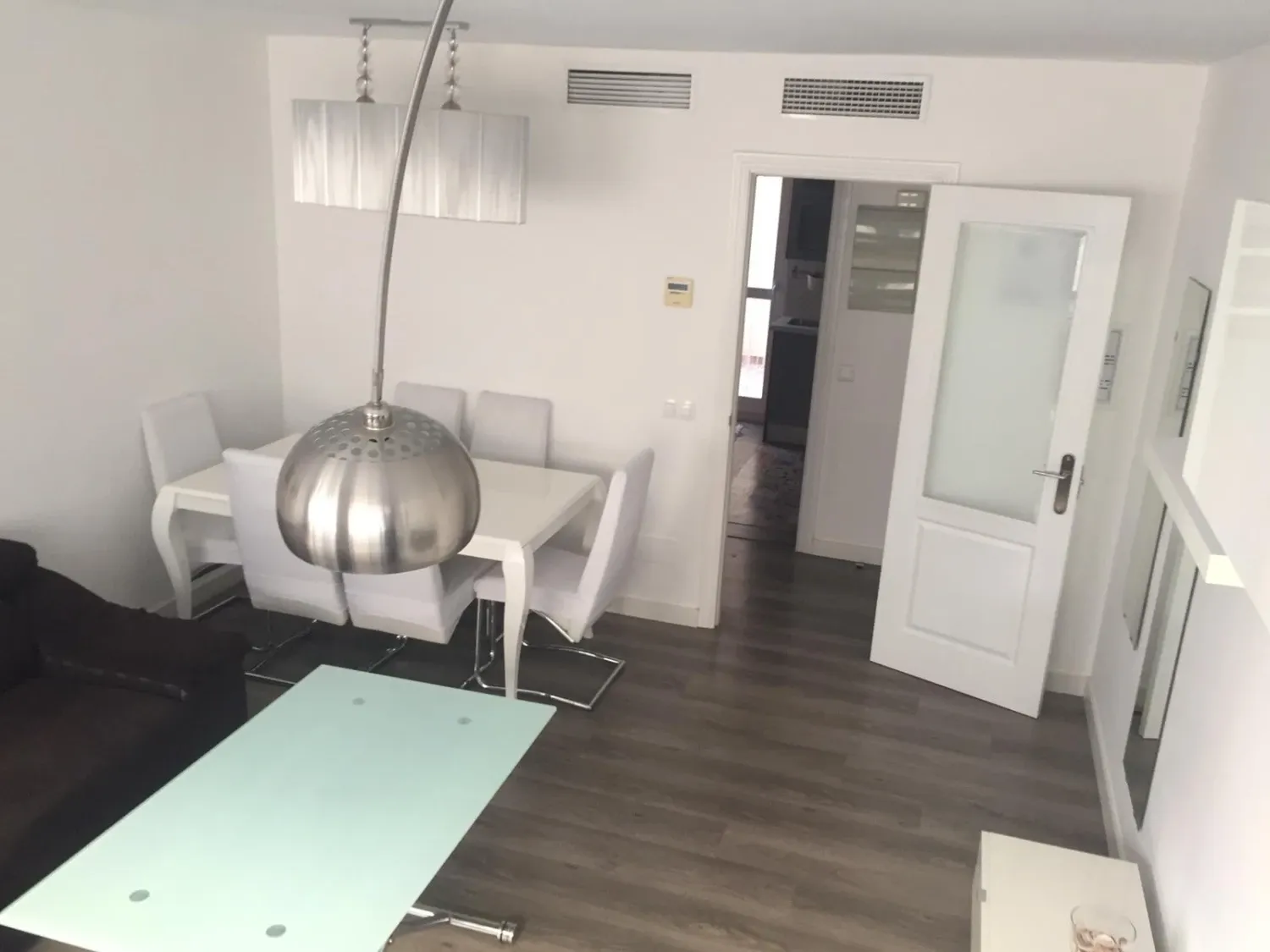 Menjador de Pis de lloguer en Málaga Capital amb Aire condicionat, Terrassa i Moblat