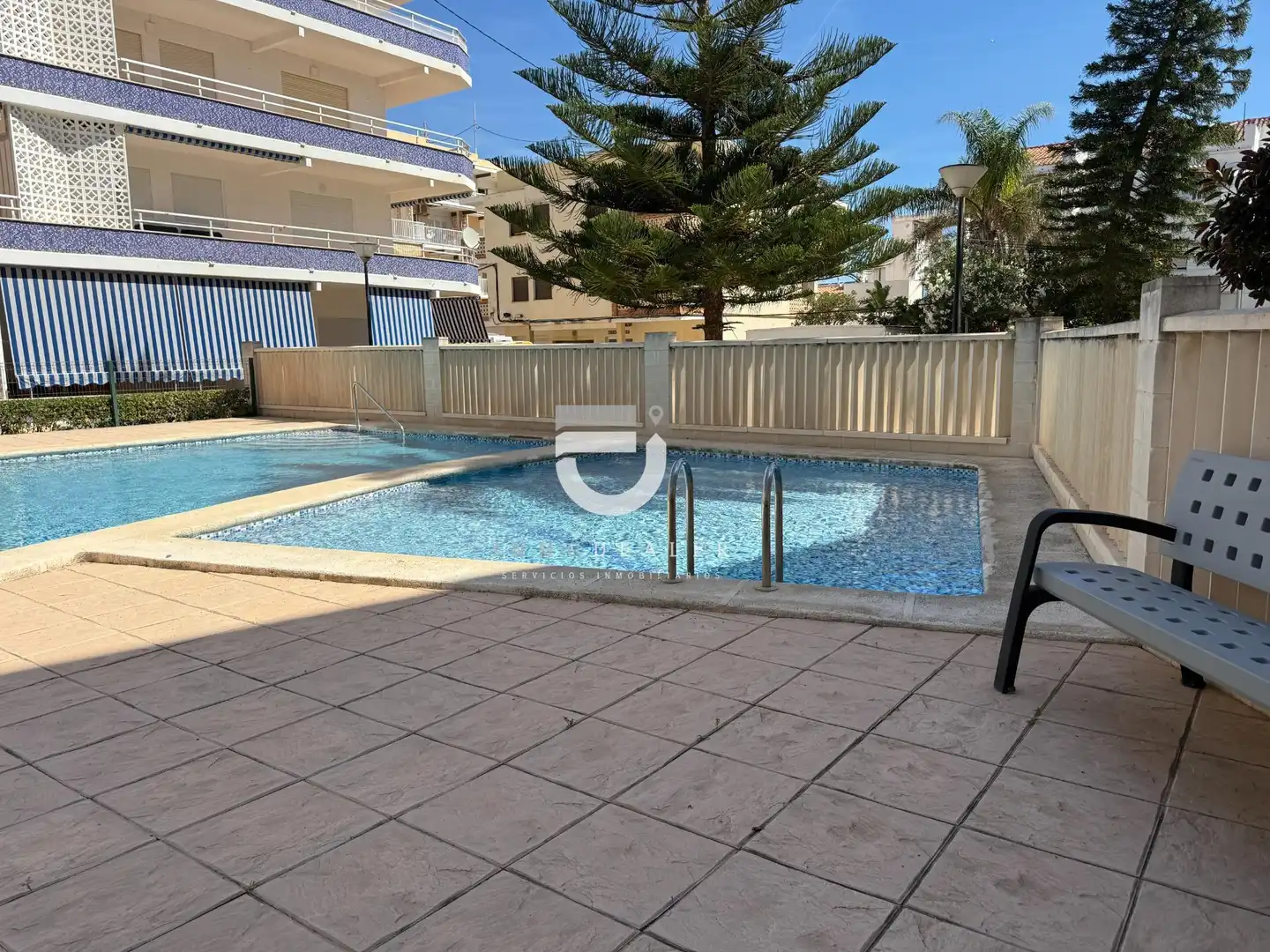 Piscina de Apartament en venda en Piles amb Aire condicionat, Jardí privat i Terrassa