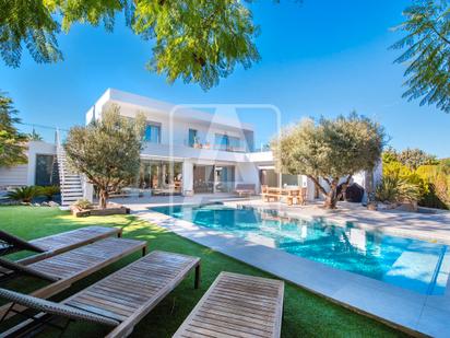 Vista exterior de Casa o xalet en venda en Benissa amb Aire condicionat, Terrassa i Piscina