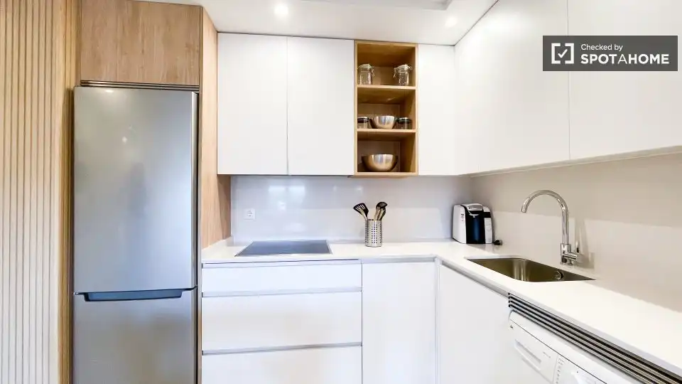 Kitchen of Flat for rent in Madrid  with Air Conditioner, Heating and Furnished
