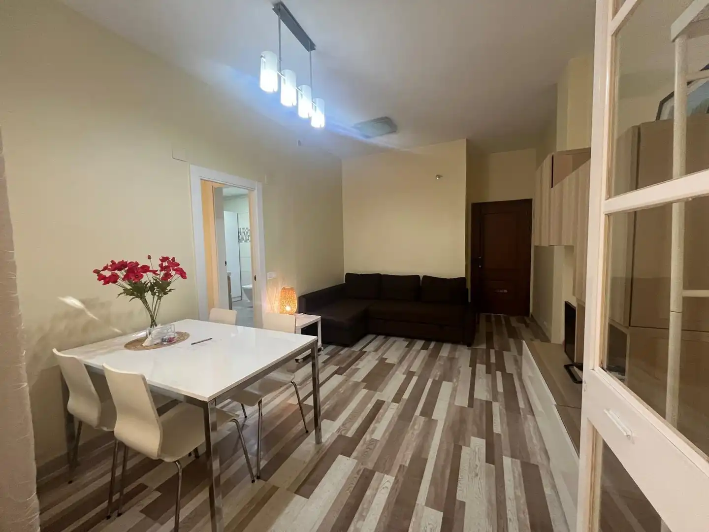 Living room of Flat for sale in Málaga  with Air Conditioner, Parquet flooring and Furnished