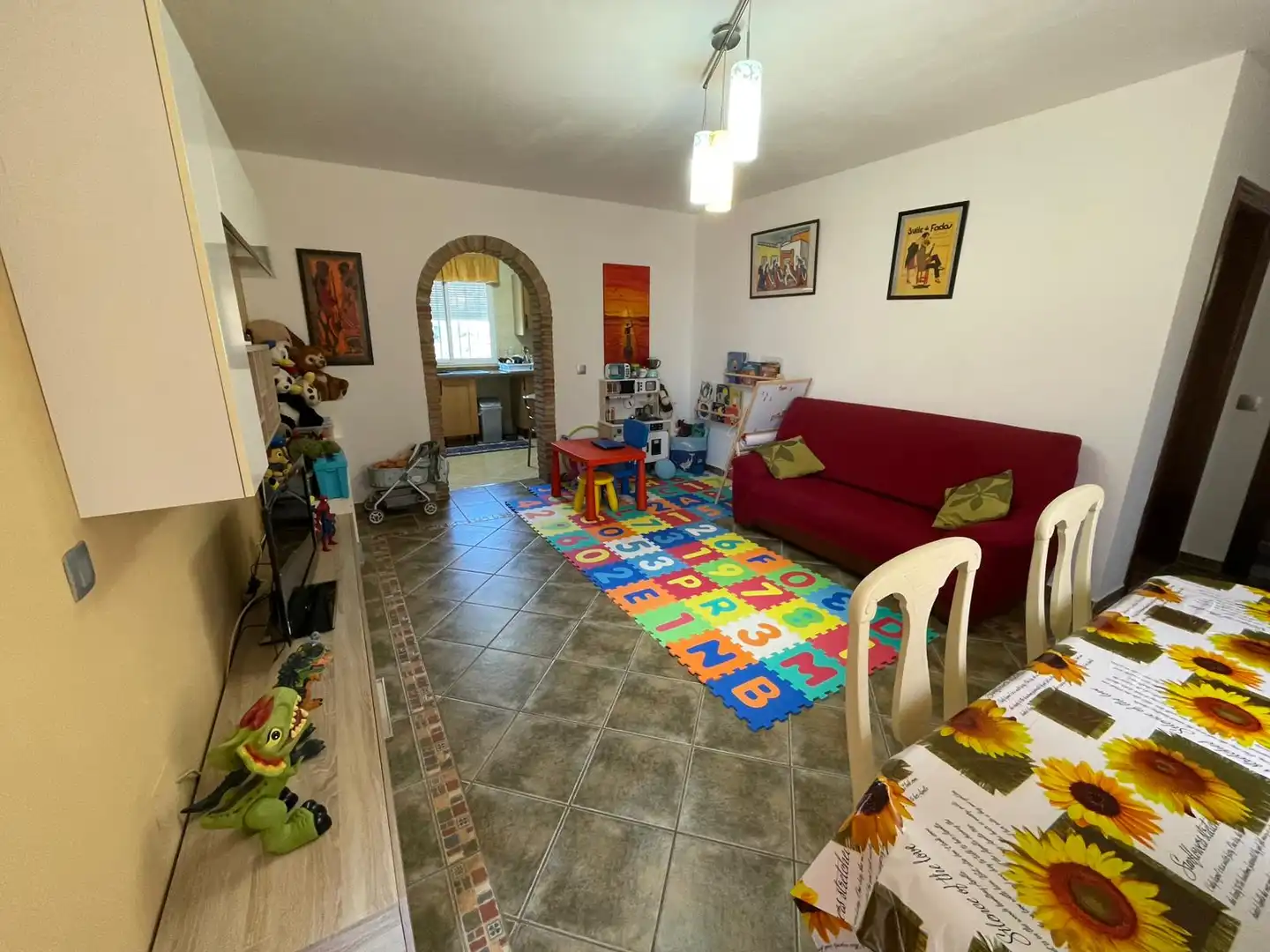 Sala d'estar de Finca rústica en venda en Cártama amb Aire condicionat, Jardí privat i Terrassa