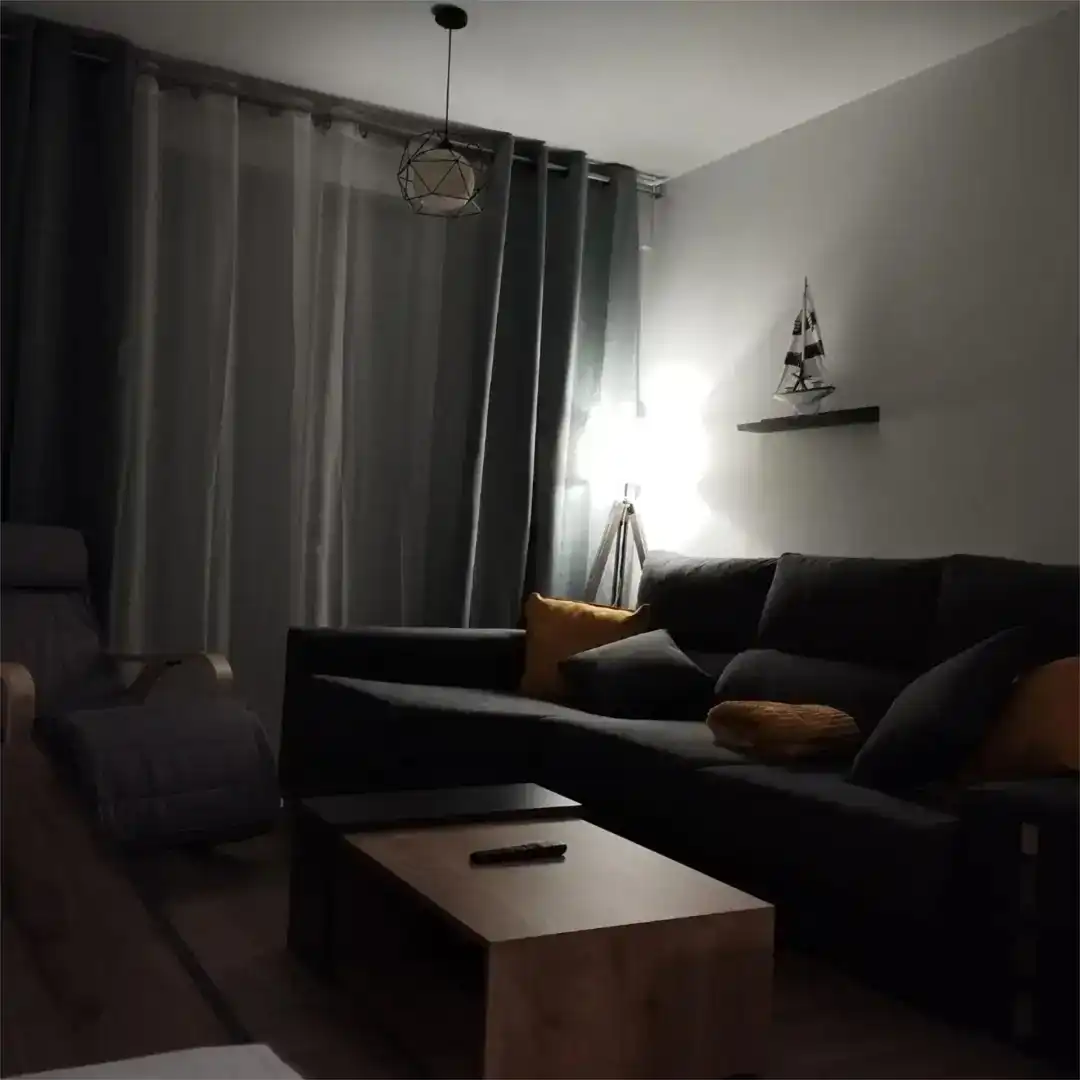 Wohnzimmer von Wohnung zur Miete in Burela mit Parkett, Möbliert und Ofen