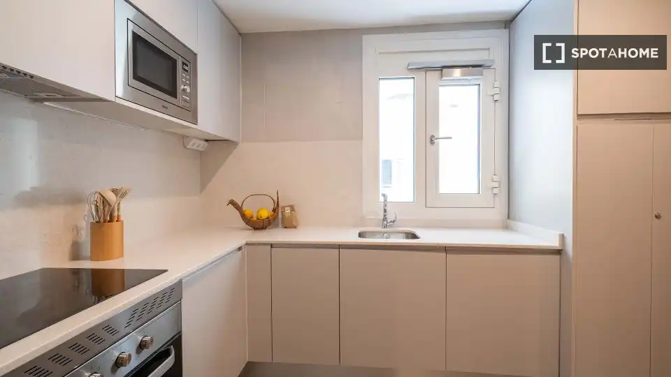 Kitchen of Flat for rent in Madrid  with Air Conditioner, Heating and Furnished