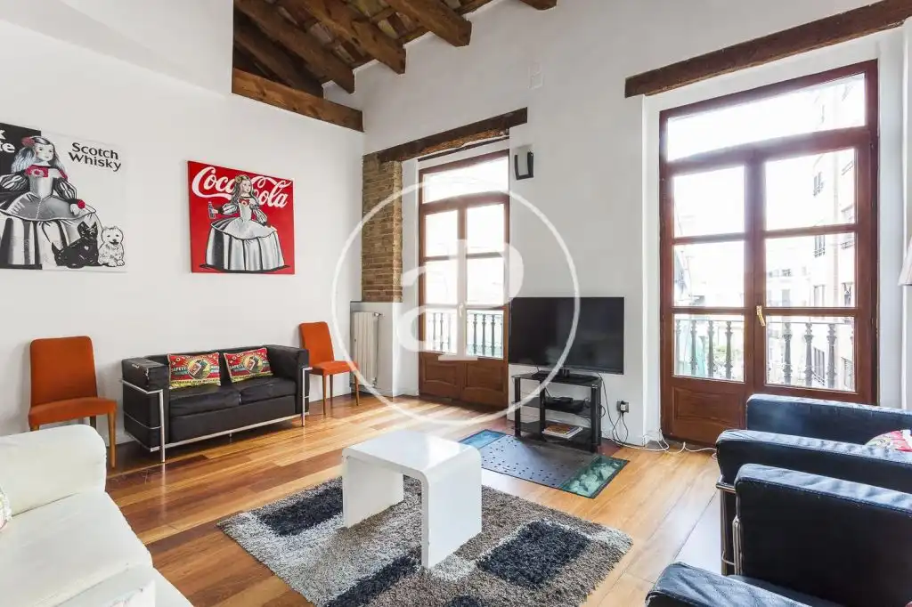 Sala d'estar de Dúplex de lloguer en Vic amb Aire condicionat, Calefacció i Moblat