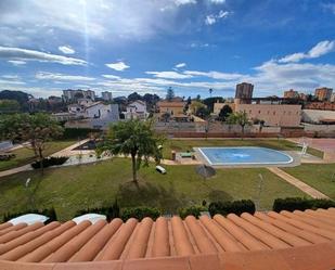 Exterior view of Single-family semi-detached for sale in Alicante / Alacant  with Air Conditioner and Terrace