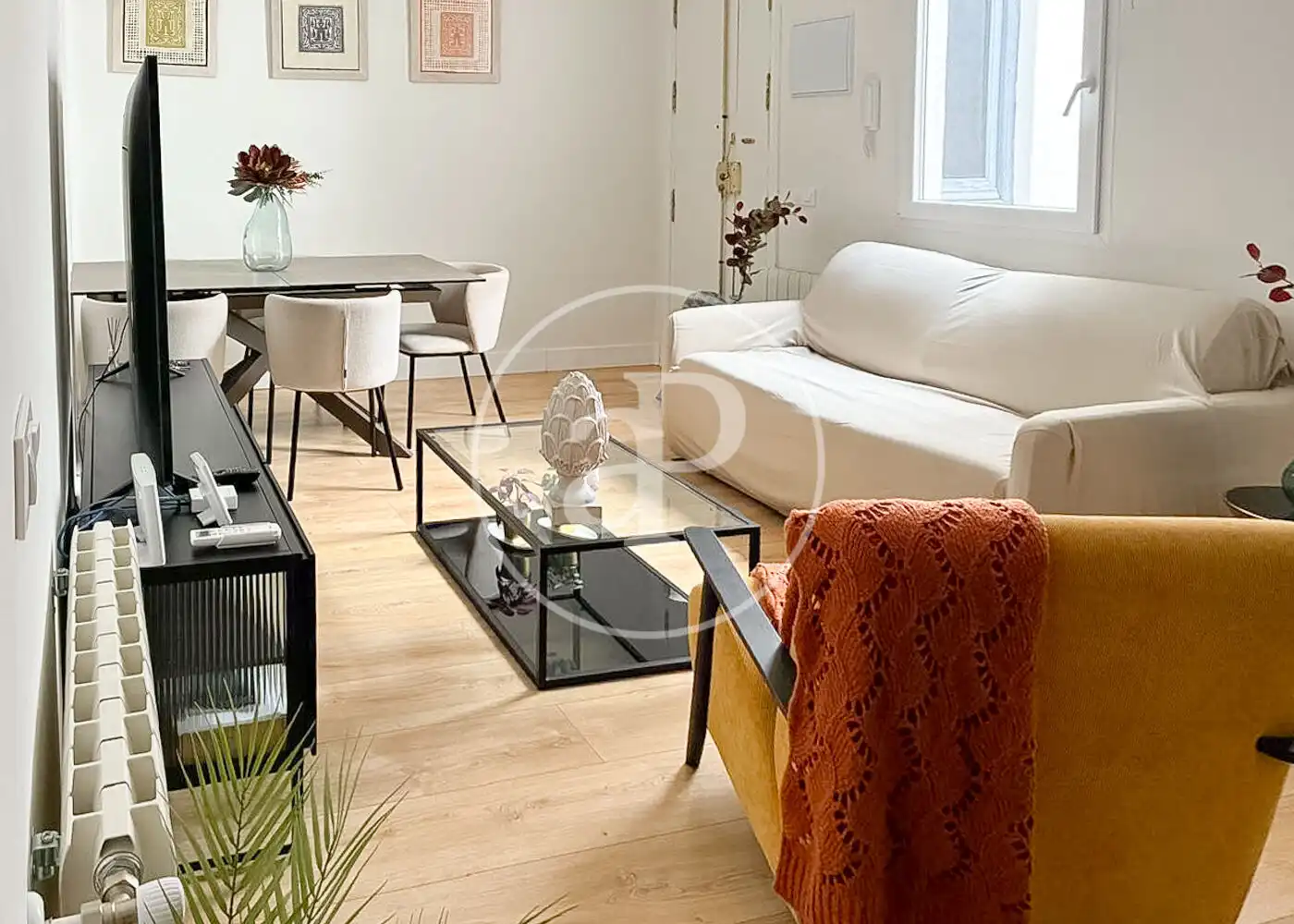 Living room of Flat for rent in Barrio de Salamanca