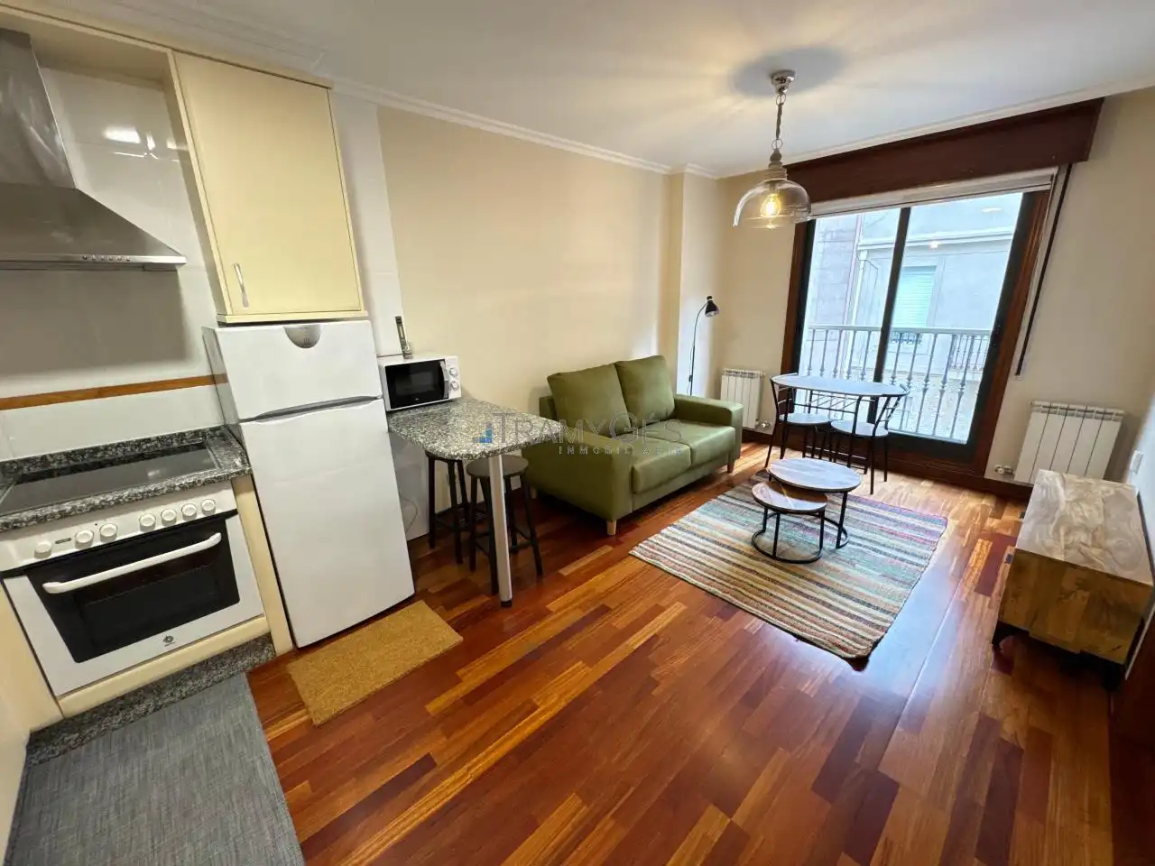 Living room of Apartments for rent in Vigo   with Heating, Parquet flooring and Furnished