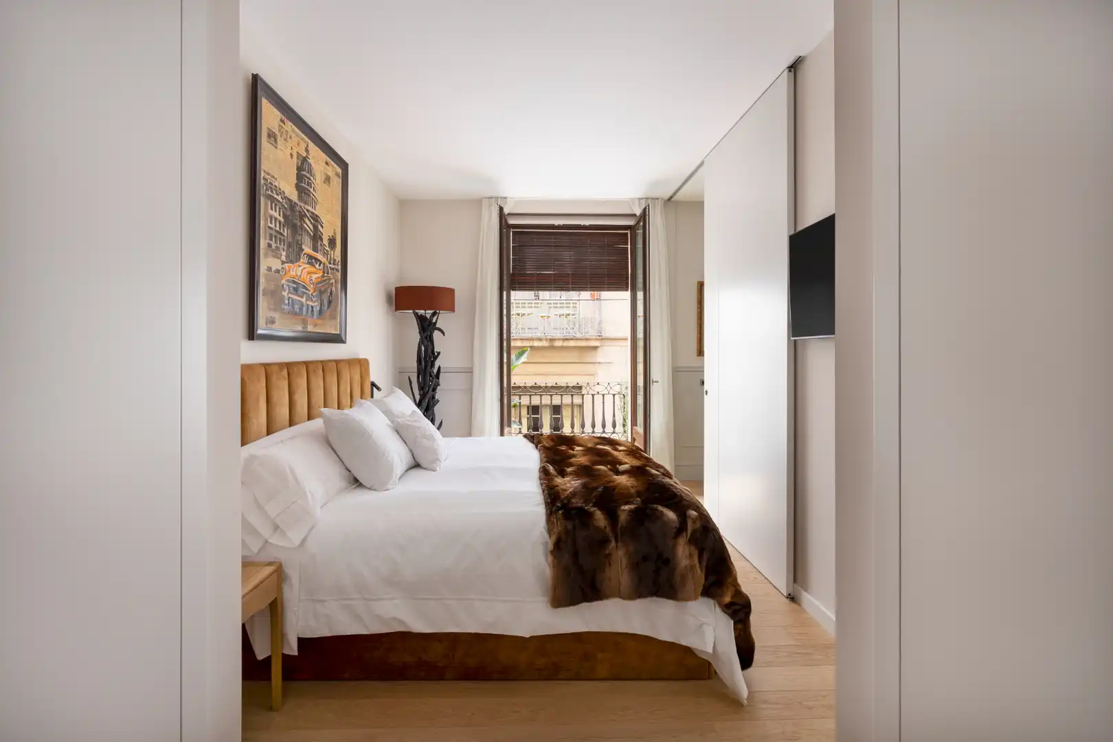 Dormitori de Apartament de lloguer en Barcelona amb Aire condicionat, Calefacció i Parquet