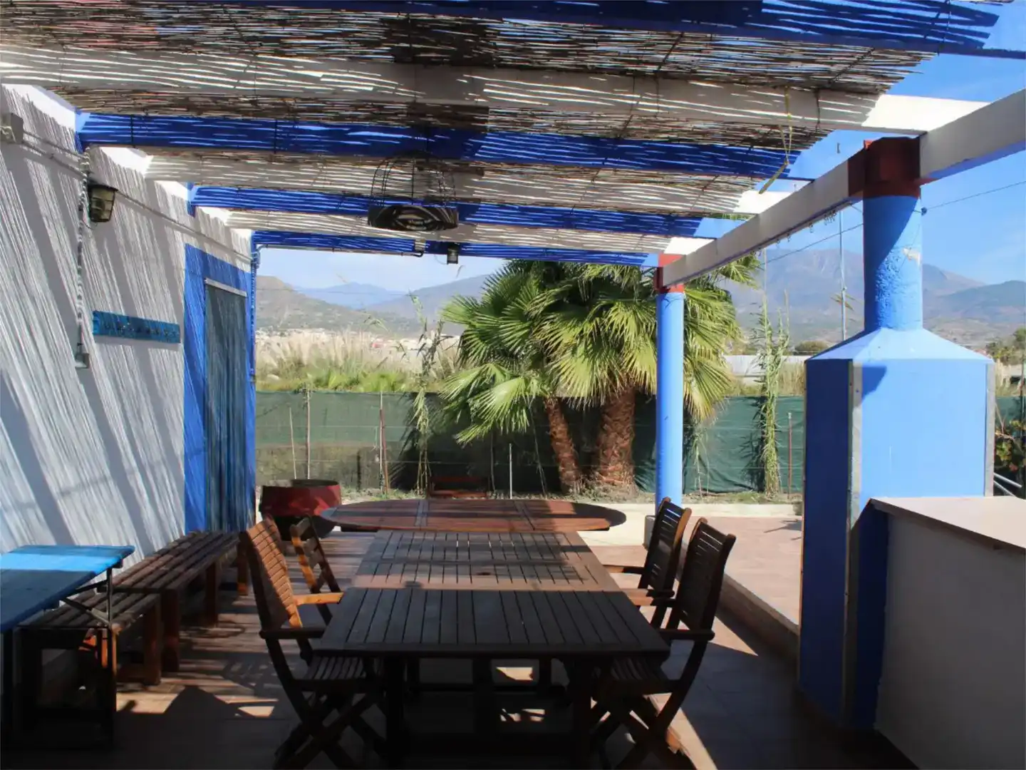 Terrassa de Finca rústica de lloguer en Motril amb Jardí privat, Piscina i Moblat