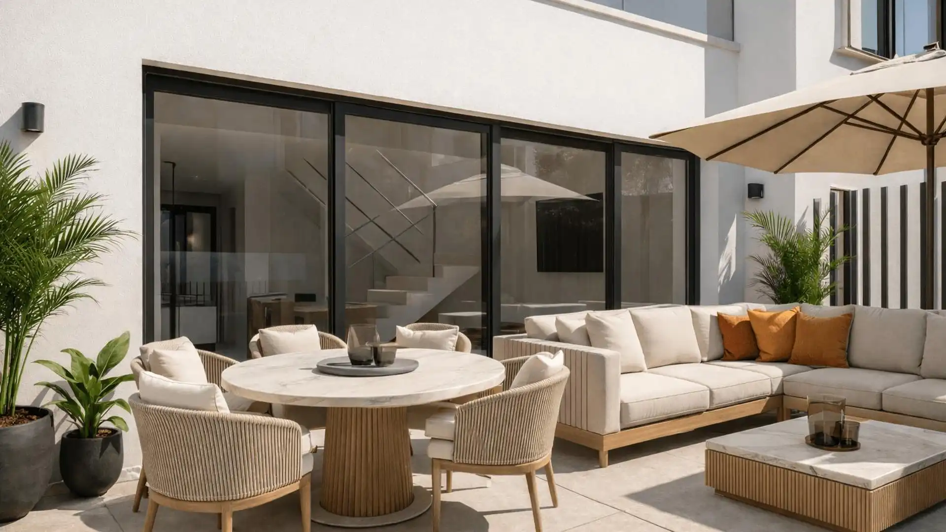 Terrace of Single-family semi-detached for sale in Massamagrell  with Air Conditioner and Terrace