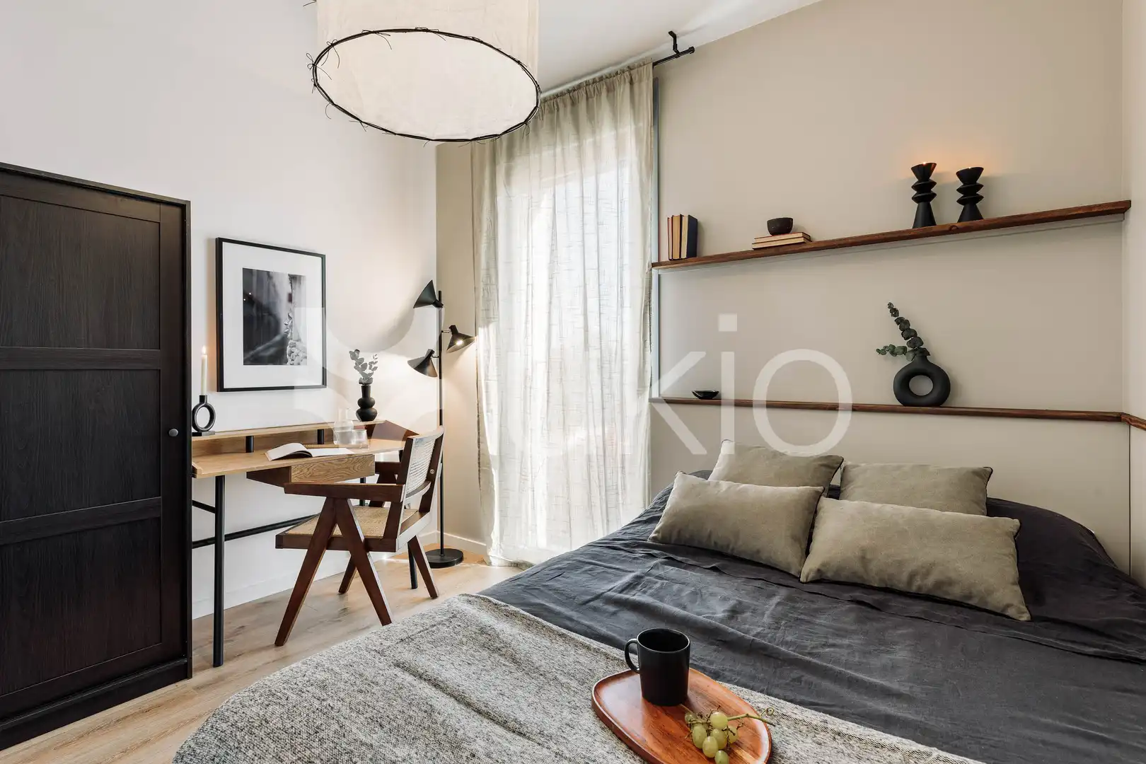 Habitación de Apartamento de alquiler en Barcelona con Aire acondicionado, Calefacción y Amueblado