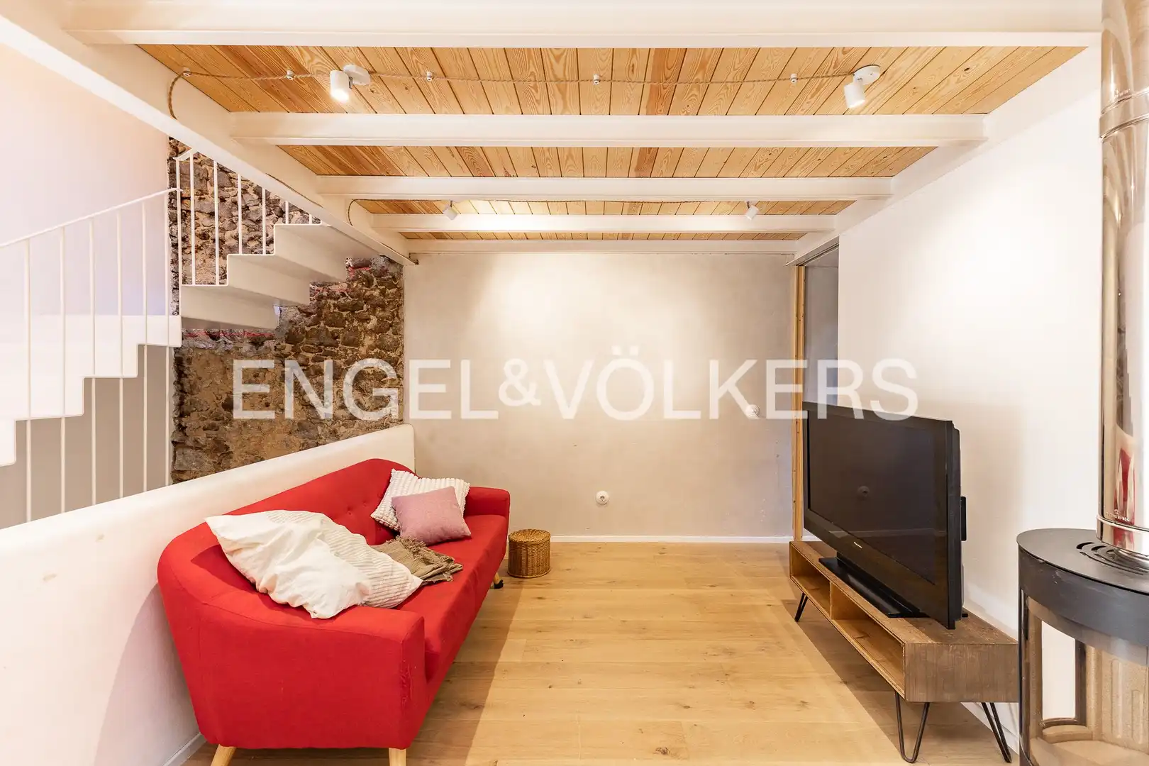 Living room of Houses for rent in Sant Pol de Mar  with Air Conditioner, Heating and Parquet flooring