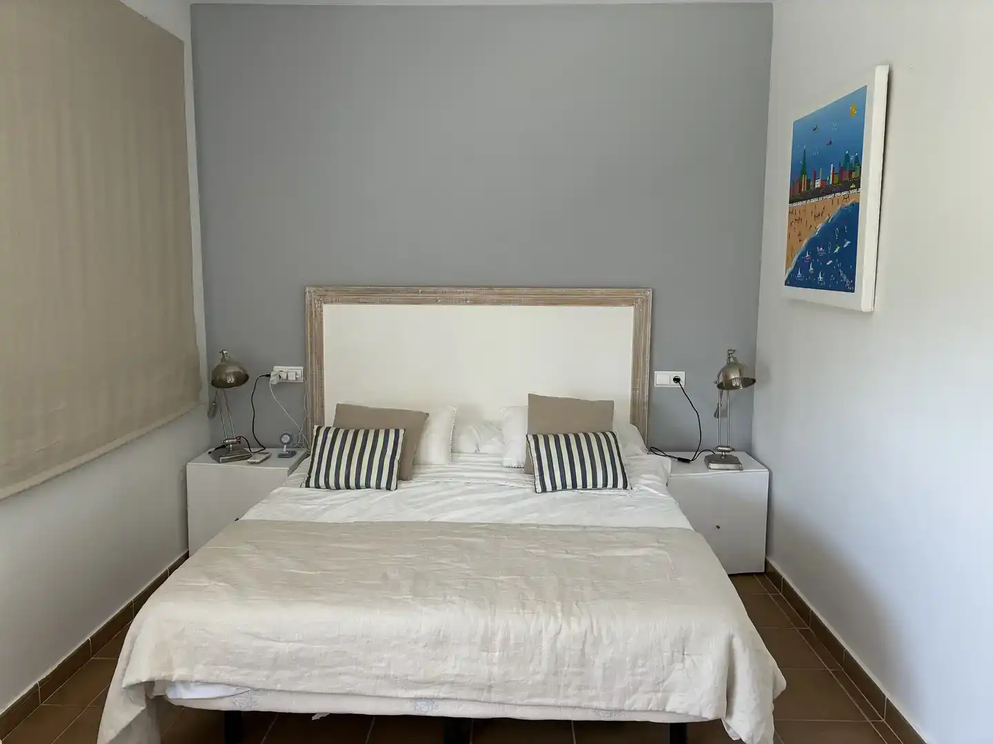 Habitación de Dúplex de alquiler en Rota con Aire acondicionado, Jardín privado y Piscina