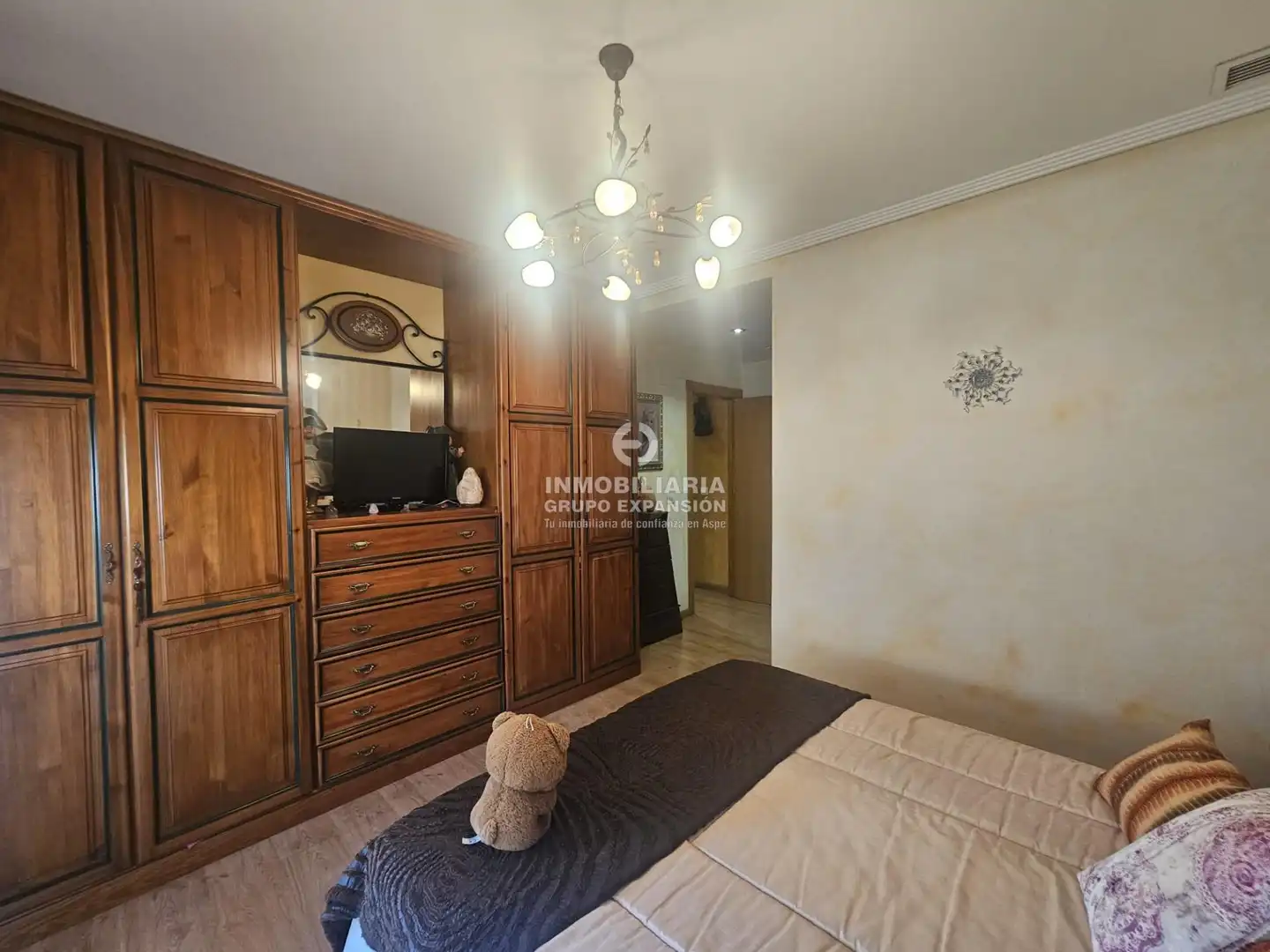 Schlafzimmer von Wohnung zum Verkauf in Aspe mit Klimaanlage, Heizung und Privatgarten