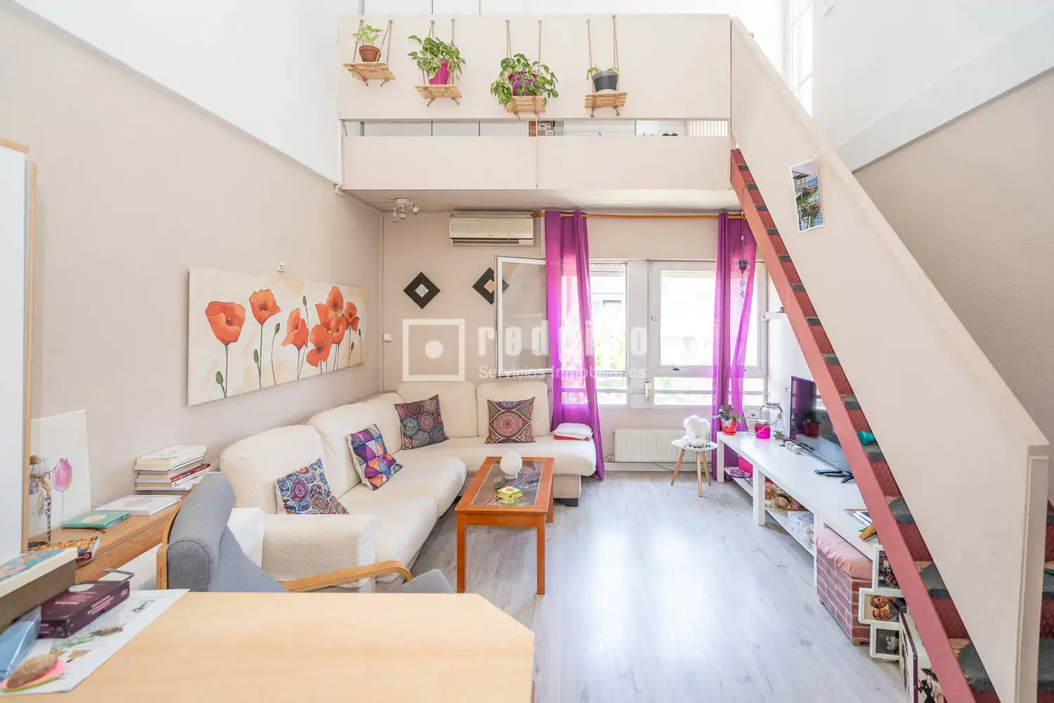Sala de estar de Dúplex en venta en Móstoles con Aire acondicionado, Calefacción y Terraza