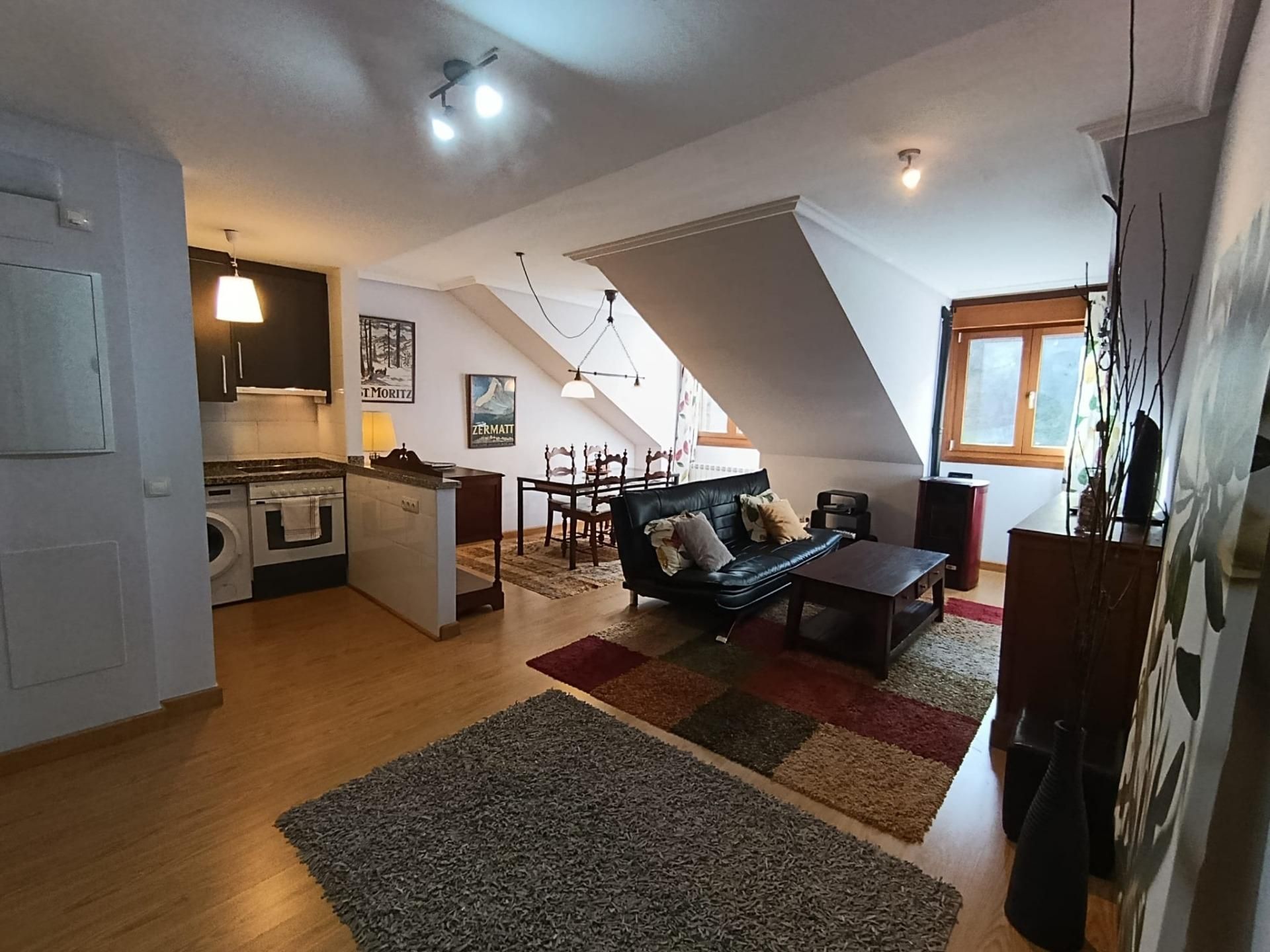 Living room of Apartment for sale in Aller  with Furnished