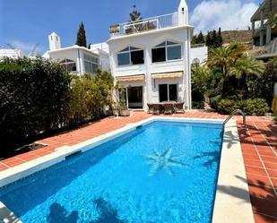 Swimming pool of Single-family semi-detached for sale in Nerja  with Air Conditioner, Terrace and Swimming Pool