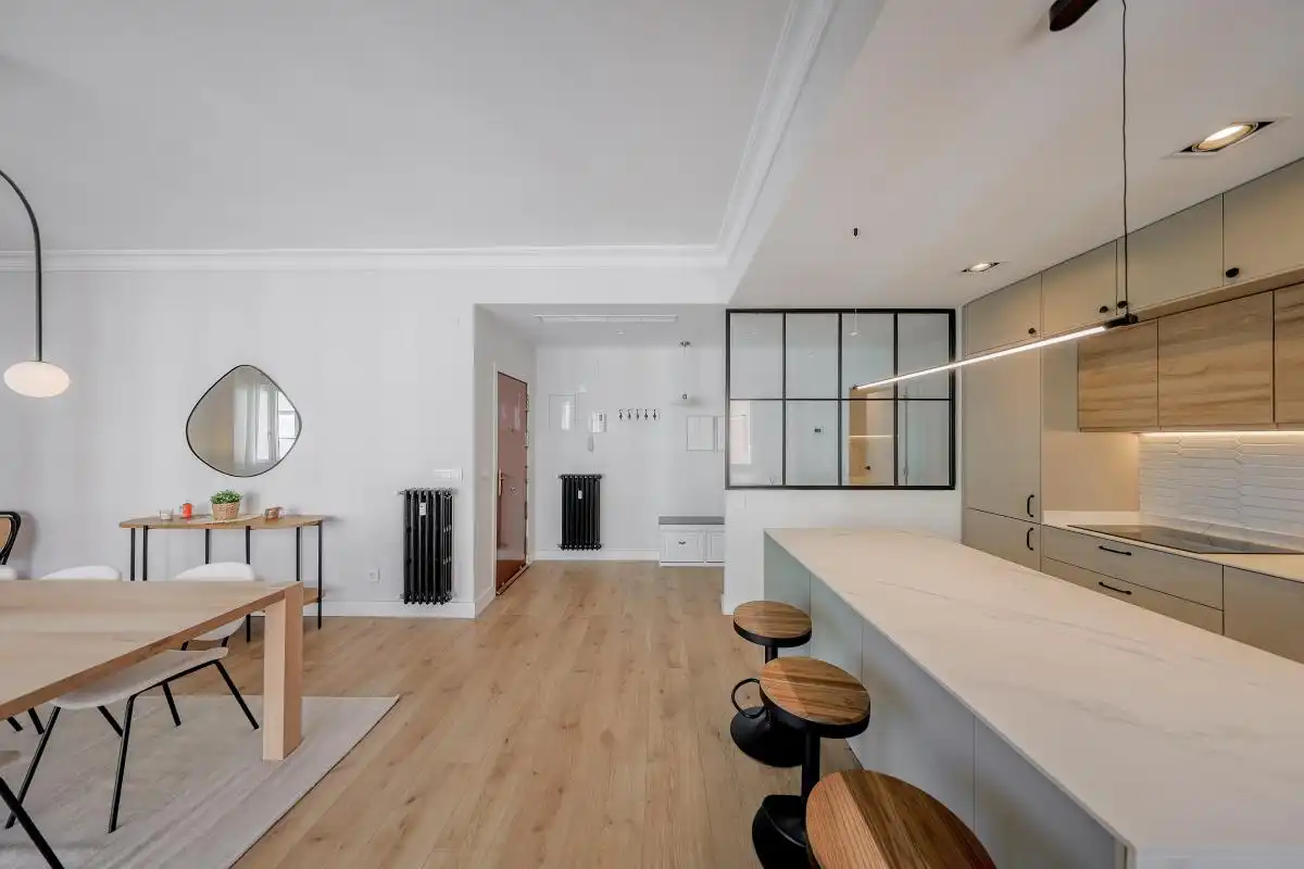 Kitchen of Flat for rent in Madrid  with Air Conditioner, Heating and Terrace