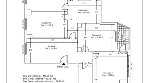 Foto 2 de Oficina en venda a Plaza Hernan Cortes, 1, Casco Histórico, Castellón de la Plana / Castelló de la Plana